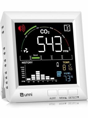Unni CO2 Monitor Indoor Air Quality Digital Display